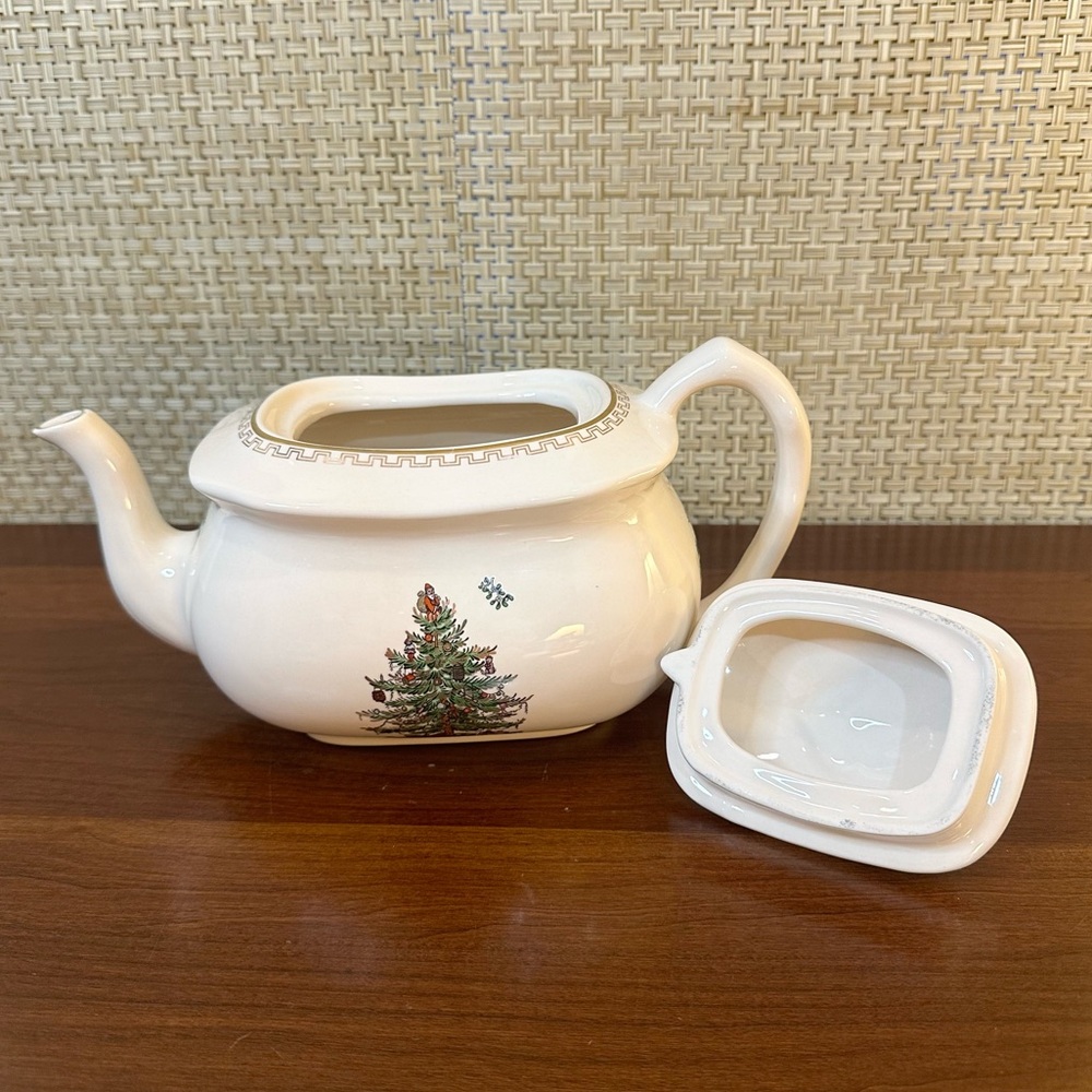 🎄🌟4xHP🌟VTG Spode of England Christmas Tree Gold Teapot - Picture 8 of 16